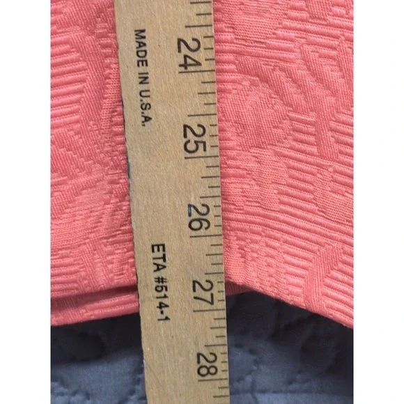 Paula Hein Luxe Coral Textured Paisley Open Front Jacket Blazer 2X - Picture 6 of 11